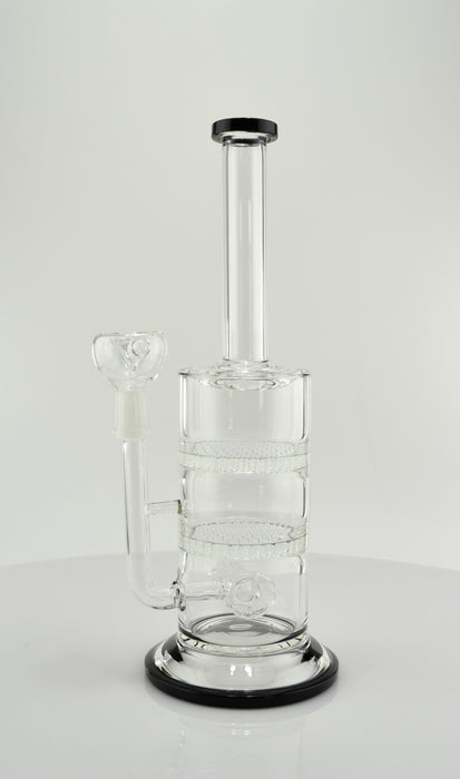 11" Double Honeycomb & Wheel Perc Water Pipe - SmokeZone 420