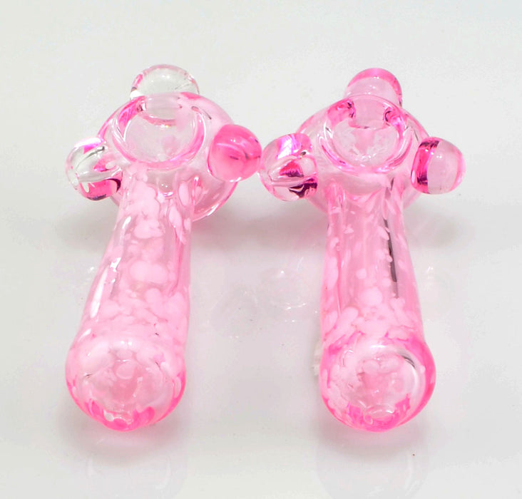 5" Triple Bead Pink Hand Pipe - SmokeZone 420