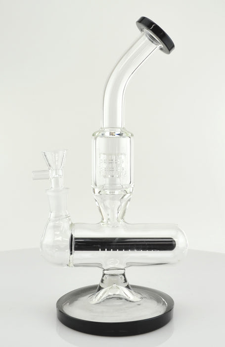 10 Inch Inline & Dome Perc Bent Mouth Water Pipe - SmokeZone 420