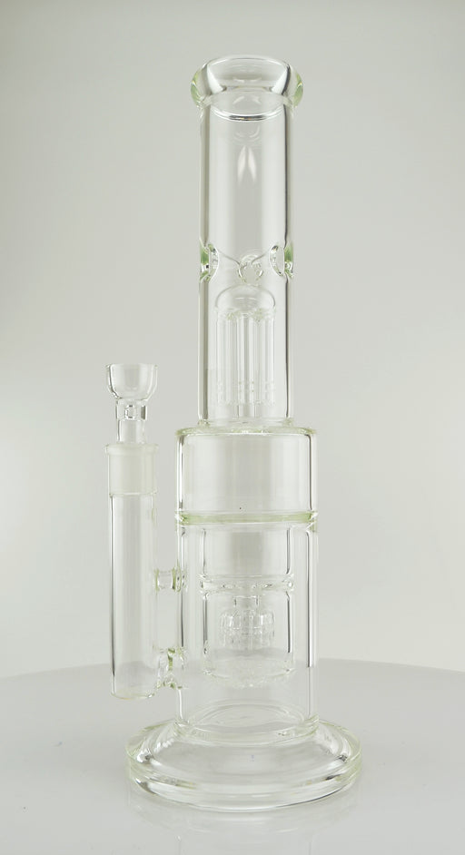 15" Heavy Clear Double Chamber Water Pipe - SmokeZone 420