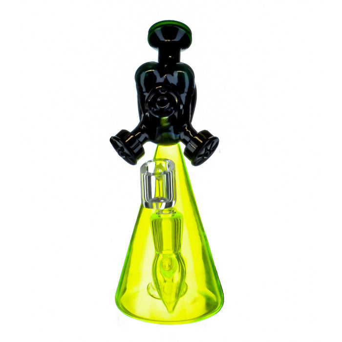 8" Bio Mask UV Reactive Dab Rig - SmokeZone 420
