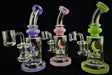7" Slime Color Bent Mouth Dab Rig - SmokeZone 420