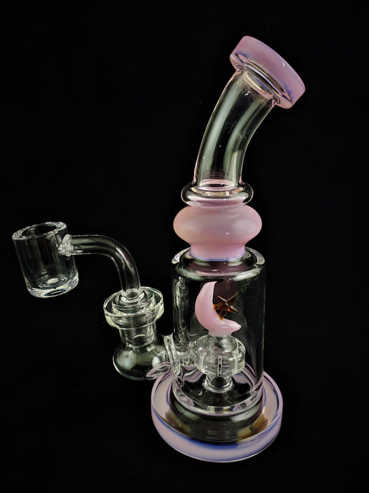 7" Slime Color Bent Mouth Dab Rig - SmokeZone 420