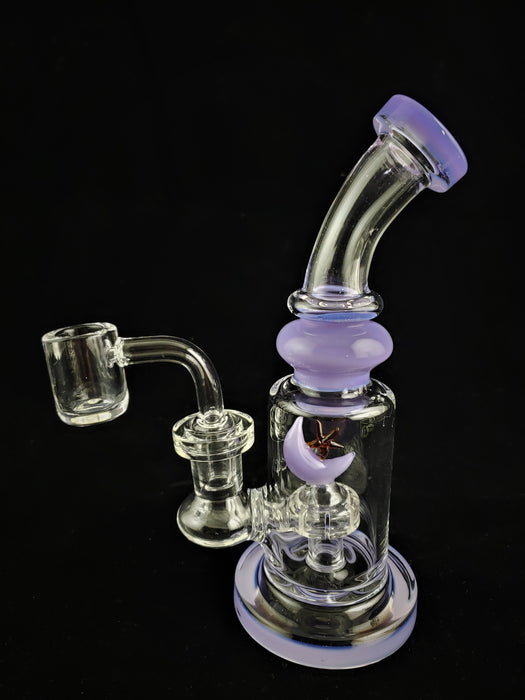 7" Slime Color Bent Mouth Dab Rig - SmokeZone 420