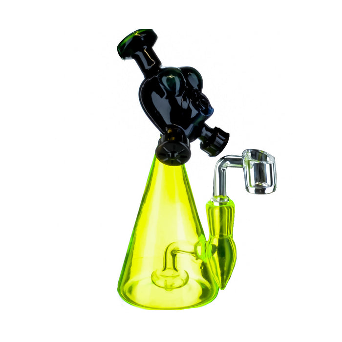 8" Bio Mask UV Reactive Dab Rig - SmokeZone 420