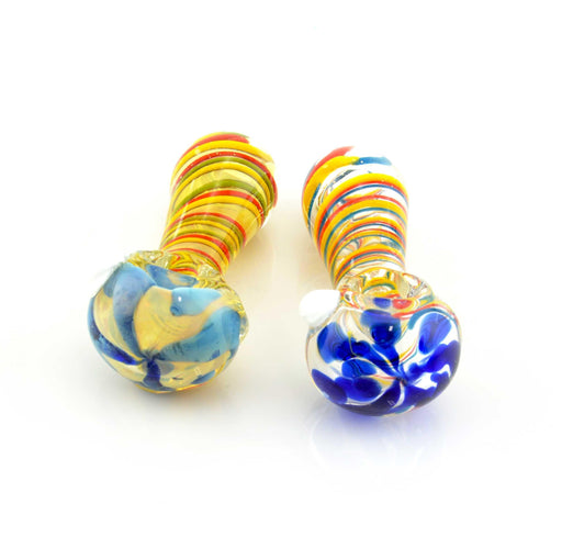 4" Spiral Rasta Color Hand Pipe - SmokeZone 420