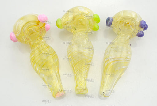 4" Fumed Body With Slime Color Beads - SmokeZone 420
