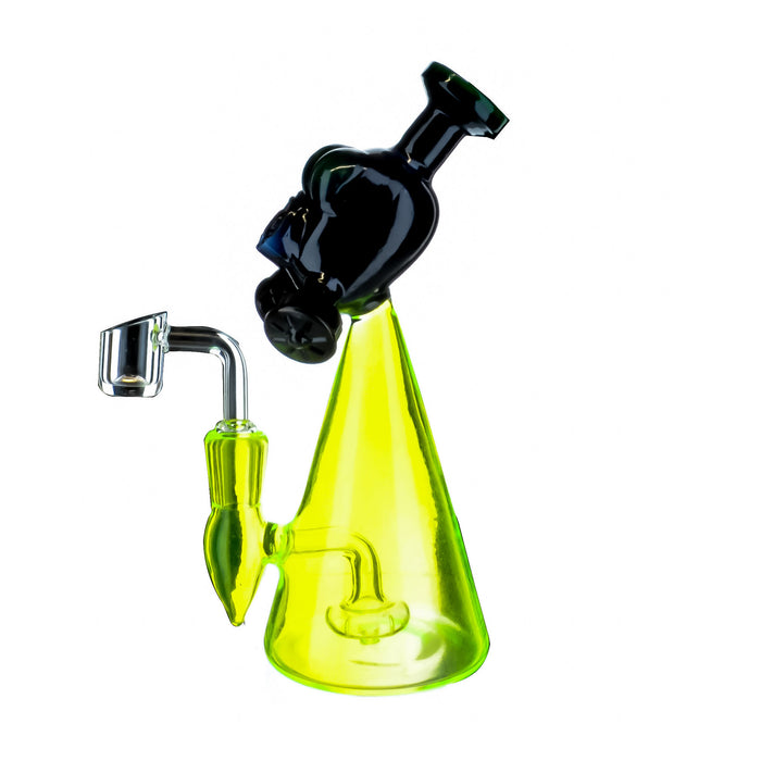 8" Bio Mask UV Reactive Dab Rig - SmokeZone 420