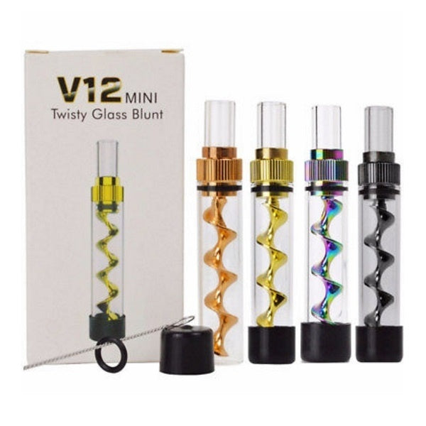 3.5" V12 Mini Twisty Glass Blunt - SmokeZone 420