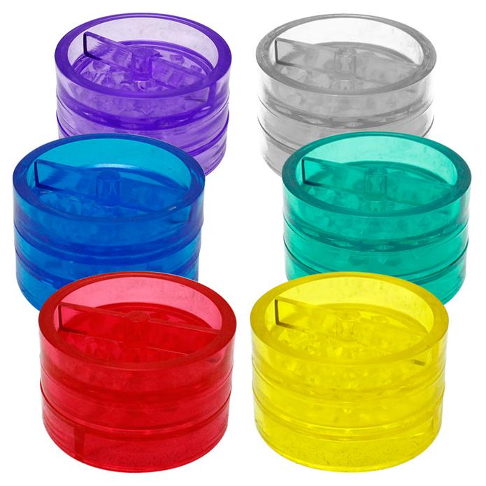 1.75" 2 Part Plastic Grinders (10 Pack) - SmokeZone 420