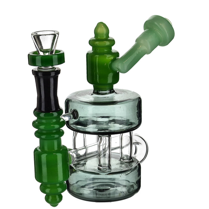 7" Four Pillar Jade Recycler Dab Rig - SmokeZone 420