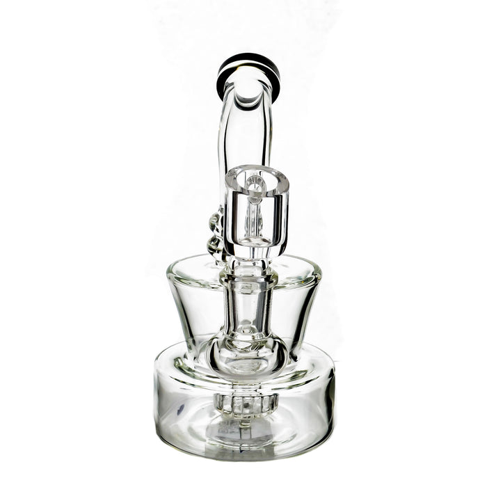6" Thick Round Base Shower Perc Dab Rig - SmokeZone 420