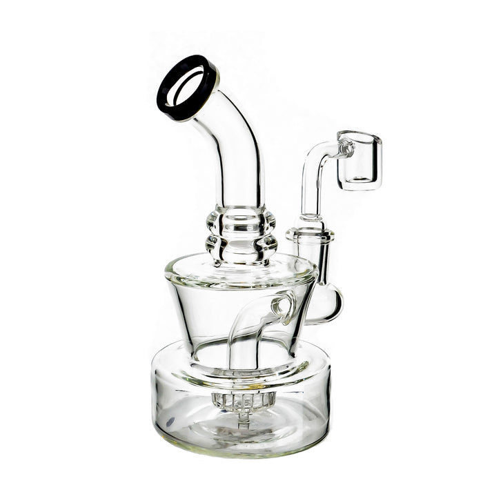 6" Thick Round Base Shower Perc Dab Rig - SmokeZone 420