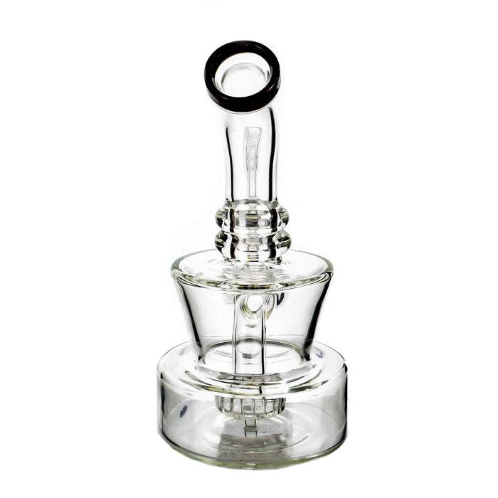 6" Thick Round Base Shower Perc Dab Rig - SmokeZone 420