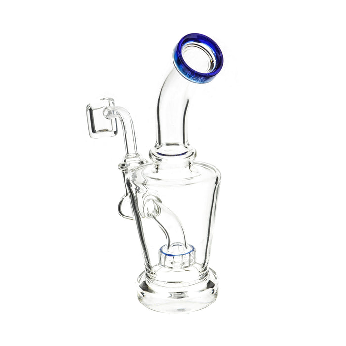 6" Base Shower Perc Clear Dab Rig - SmokeZone 420