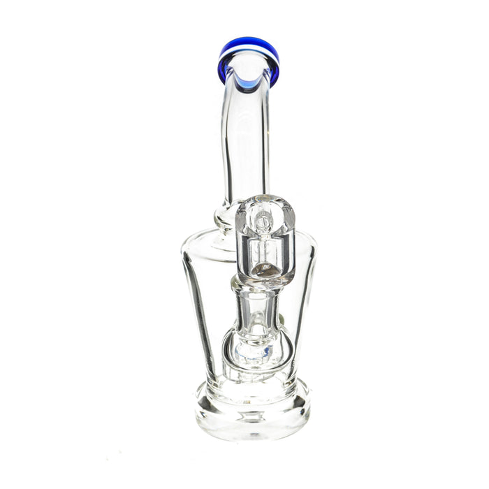 6" Base Shower Perc Clear Dab Rig - SmokeZone 420