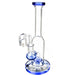 8" Round Body Straight Tube Dab Rig (ONLY AVAILABLE IN SMOKE GREY & TEAL) - SmokeZone 420