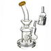 7" Clear Bent Color Mouth Shower Perc Dab Rig - SmokeZone 420