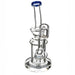 7" Clear Bent Color Mouth Shower Perc Dab Rig - SmokeZone 420