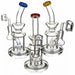 7" Clear Bent Color Mouth Shower Perc Dab Rig - SmokeZone 420