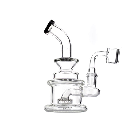 6.5" Clear Round Body Color Shower Perc - SmokeZone 420