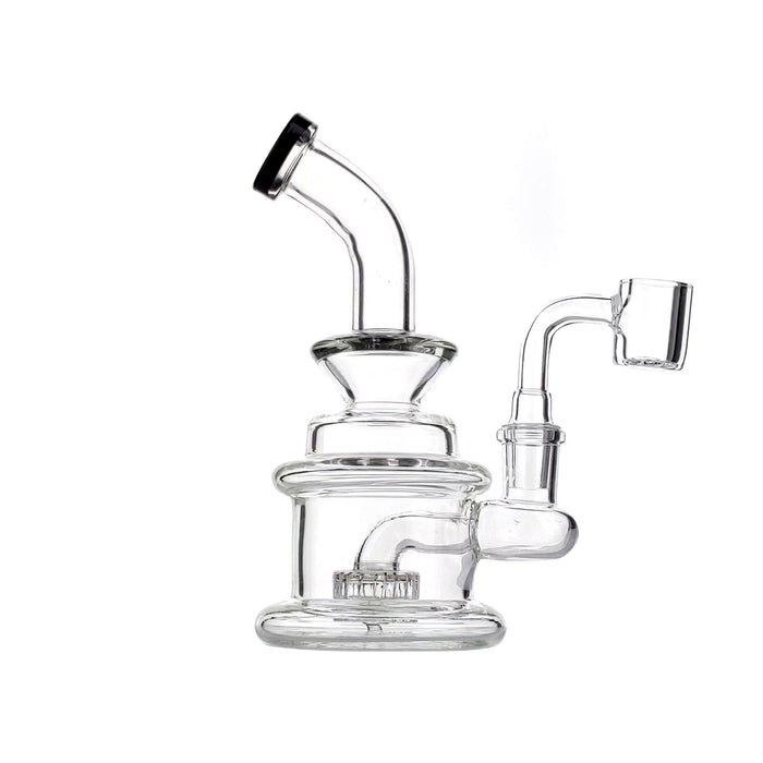 6.5" Clear Round Body Color Shower Perc - SmokeZone 420