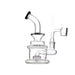 6.5" Clear Round Body Color Shower Perc - SmokeZone 420