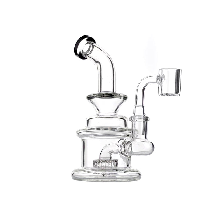 6.5" Clear Round Body Color Shower Perc - SmokeZone 420
