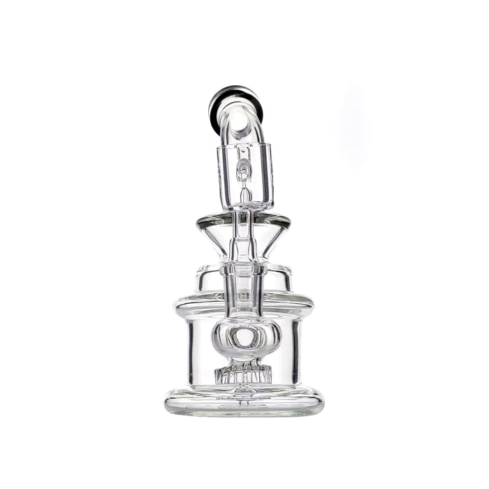6.5" Clear Round Body Color Shower Perc - SmokeZone 420