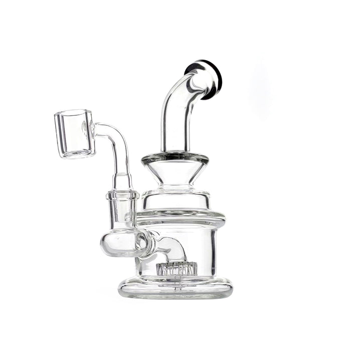 6.5" Clear Round Body Color Shower Perc - SmokeZone 420