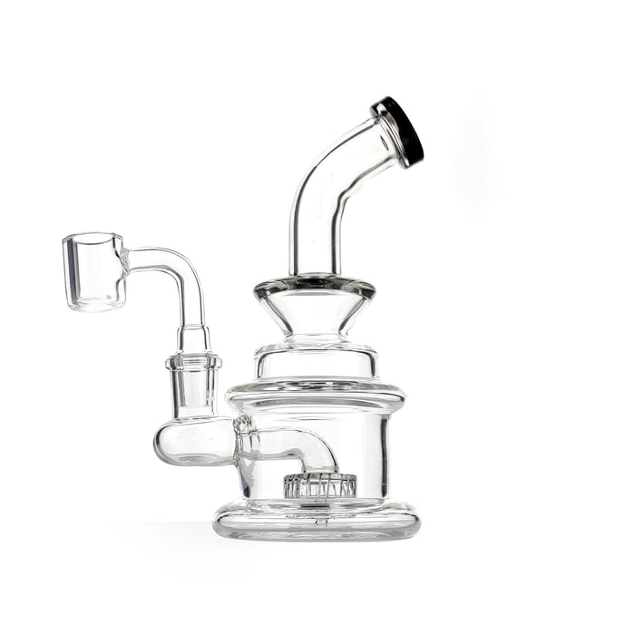 6.5" Clear Round Body Color Shower Perc - SmokeZone 420