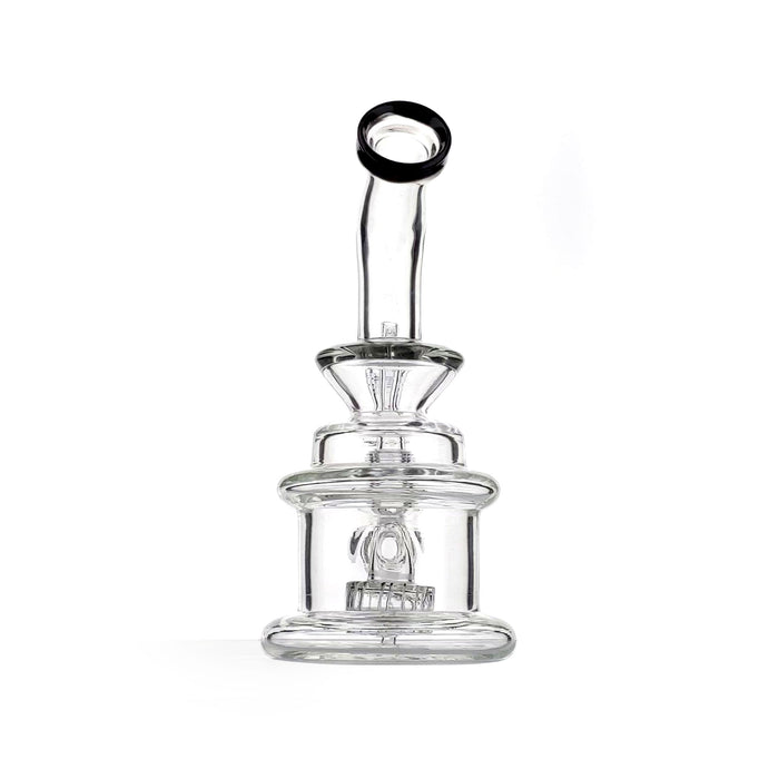 6.5" Clear Round Body Color Shower Perc - SmokeZone 420