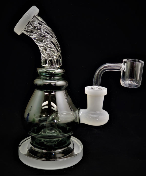 7" Slime Colors Dab Rig With Twisted Glass Mouth - SmokeZone 420