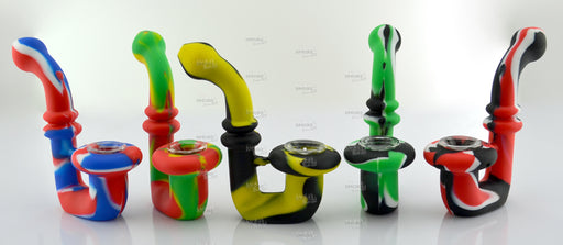 Silicon sherlock pipe with glass bowl - SmokeZone 420