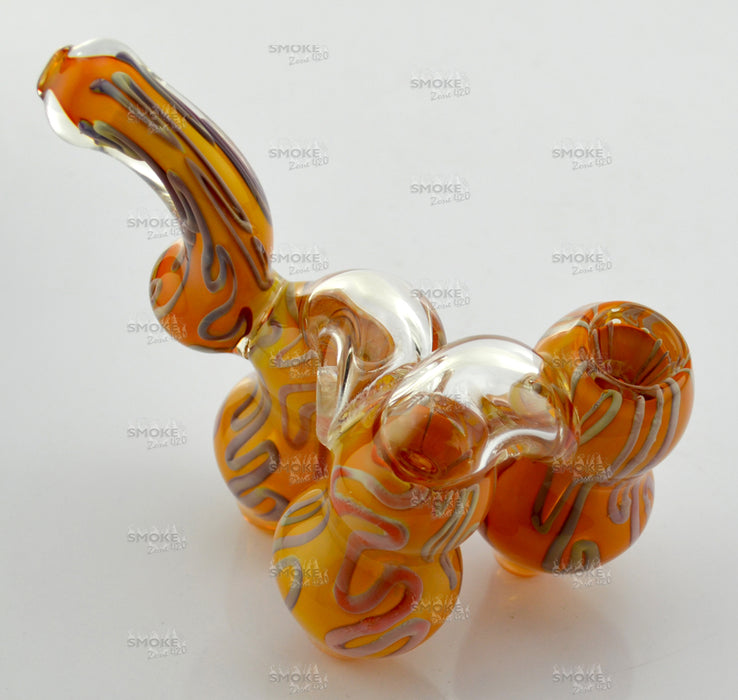Triple Chamber 600 Gram Gold Fumed Bubbler - SmokeZone 420