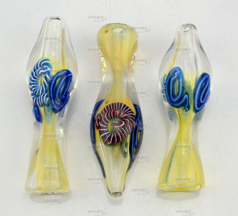 3" Round Body Inside Art Chillum - SmokeZone 420
