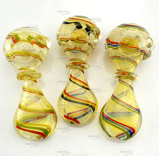 4" Flat Body Single Ring Fumed Hand Pipe - SmokeZone 420