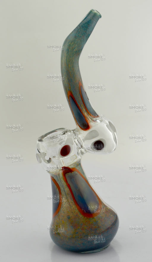 9" Frit Body Clear Center Sherlock Bubbler - SmokeZone 420