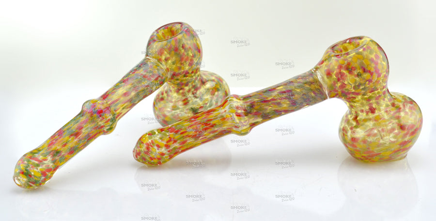 7" Rasta Frit Color Hammer Bubbler - SmokeZone 420