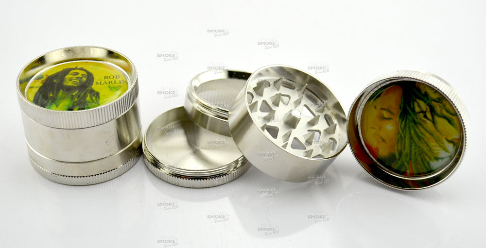 Bob Marley 2 Inch 4 Part Grinder (Assorted Designs) - SmokeZone 420
