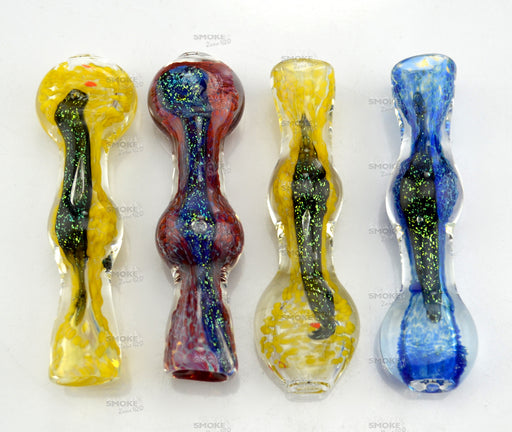 3.5" Double Bubble Frit & Dichro Chillum - SmokeZone 420