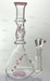 8" Inline Twisted Beaker Base Slime Pink Water Pipe - SmokeZone 420