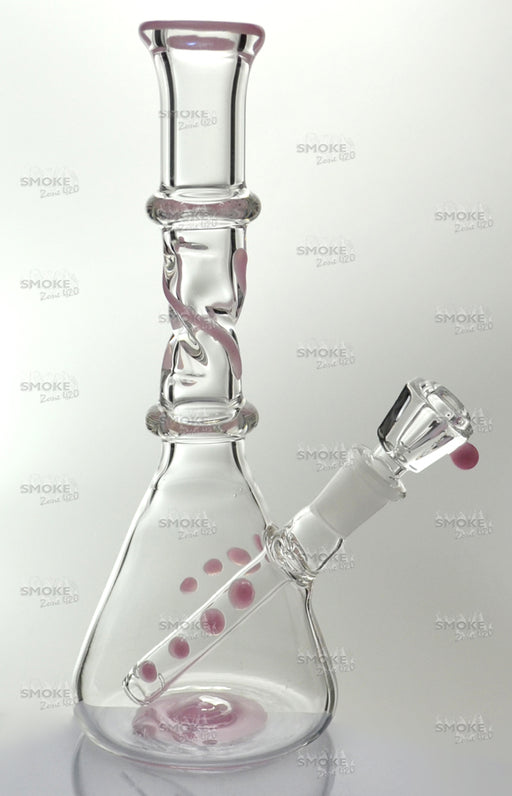 8" Twisted Beaker Base Slime Pink Water Pipe - SmokeZone 420