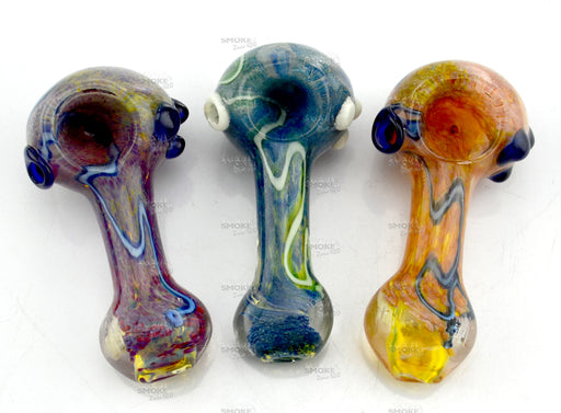 3" Flat Mouth Inside Art Work Hand Pipe - SmokeZone 420