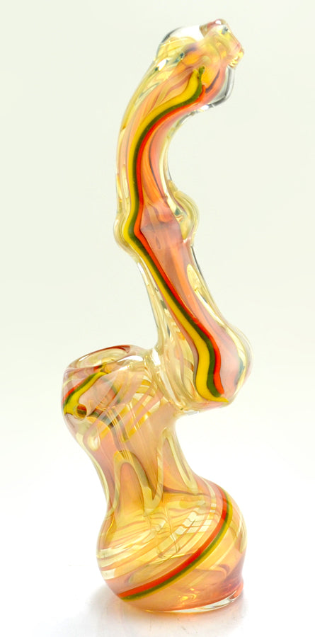 9" Fumed Rasta Striped Sherlock Bubbler - SmokeZone 420