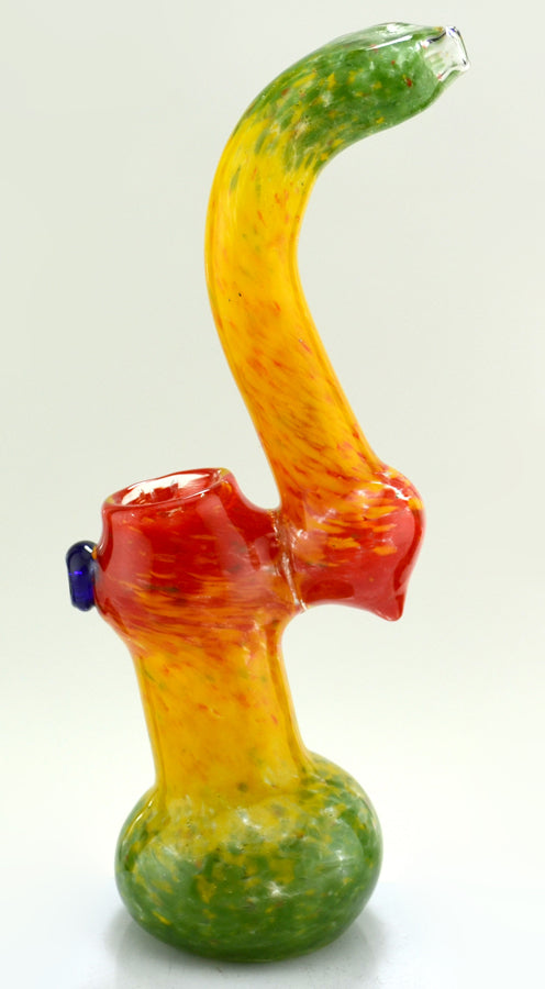 9" Full Frit Rasta Color Sherlock Bubbler - SmokeZone 420