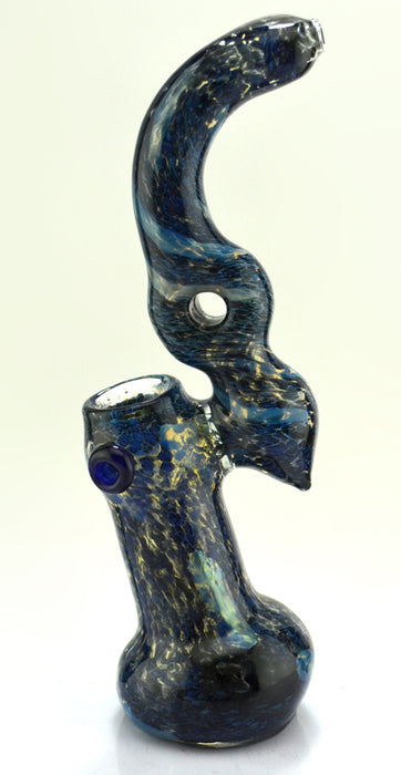 9" Doughnut Blue Frit Sherlock Bubbler - SmokeZone 420