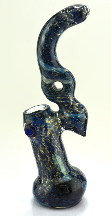 9" Doughnut Blue Frit Sherlock Bubbler - SmokeZone 420