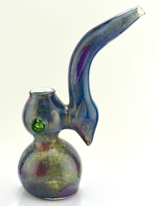 9"Electric Blue Fumed Sherlock Bubbler - SmokeZone 420