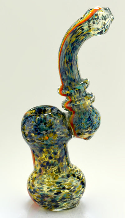 8" Double Ring Frit Body Sherlock Bubbler - SmokeZone 420